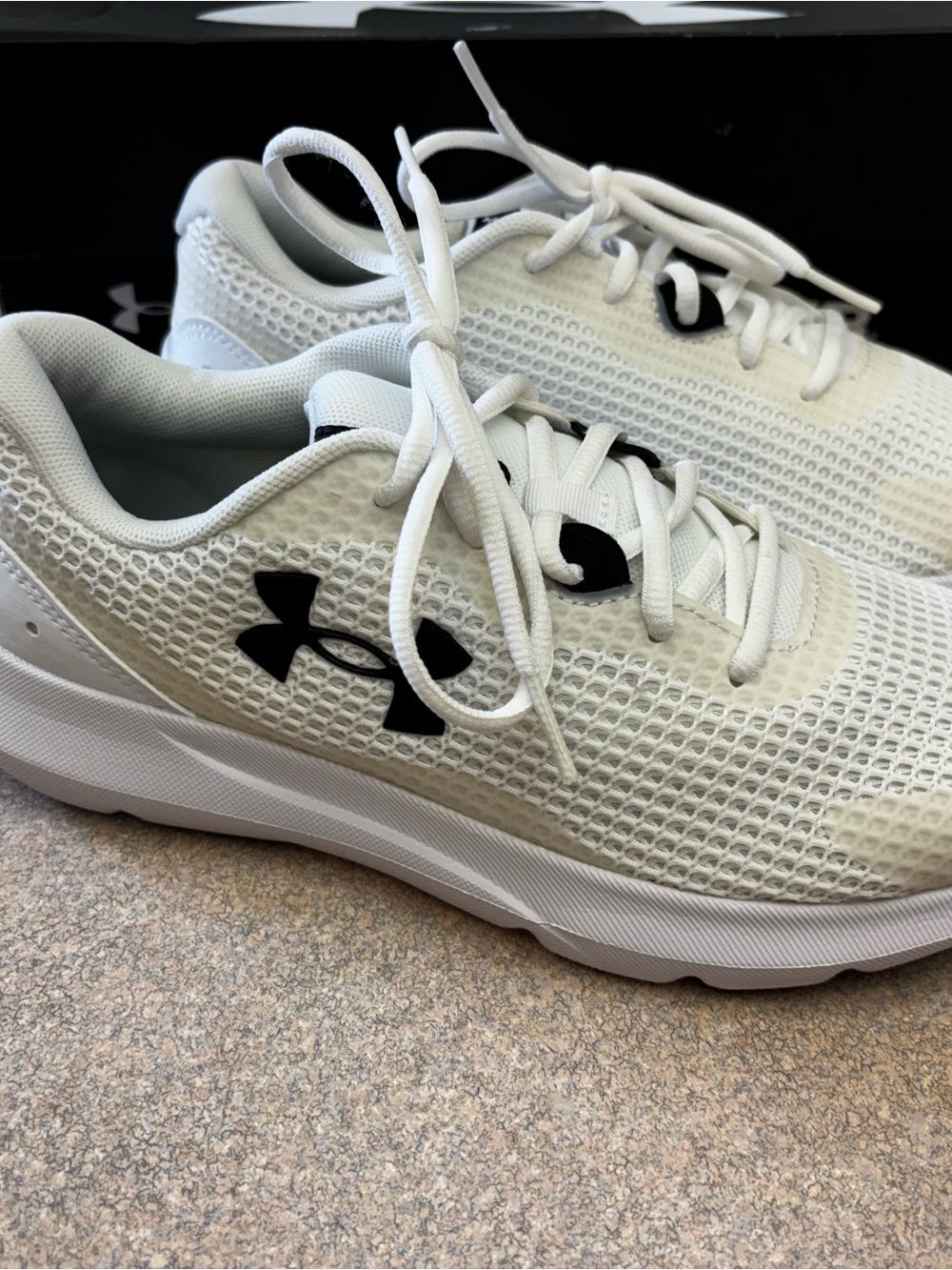 New Under Armour White and Black Mesh Training Shoes